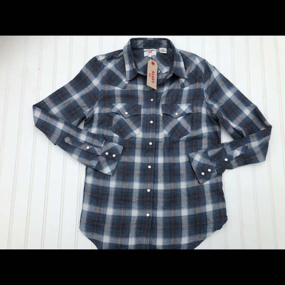 Levi's womens flannel shirts Clearance